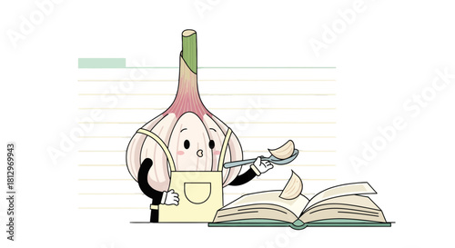 Chef Garlic Prepares a Gourmet Recipe Using Fresh Ingredients and Culinary Techniques