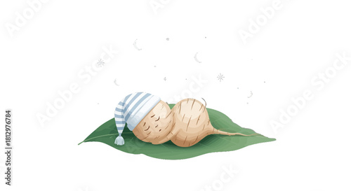 Dreaming Jicama: Nighttime Reverie of a Sleepy Root Vegetable Under the Stars