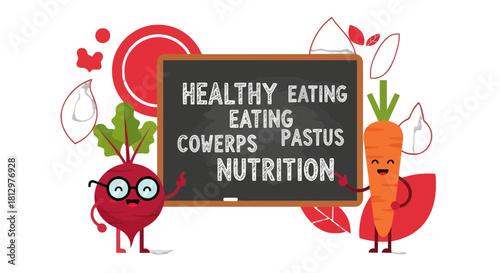 Embrace Optimal Wellness With Animated Characters Promoting Nutritious Choices For Daily Sustenance