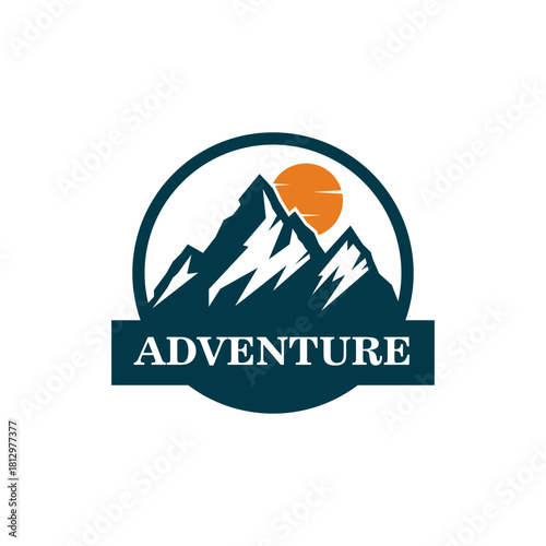 mountain travel , mountain expedition logo vector icon illustration