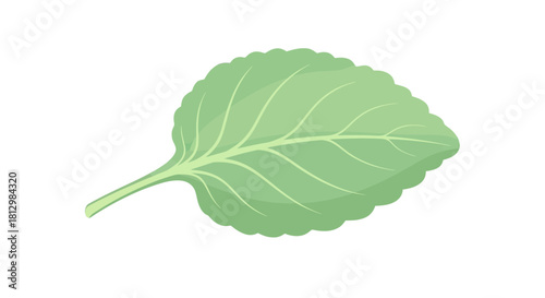 Fresh Green Leafy Illustration Against a Stark Black Background Aesthetic Concept