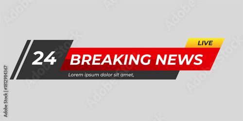 Breaking news tv news bar