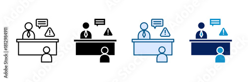 Cross-Examination Icon Set Multiple Style Collection