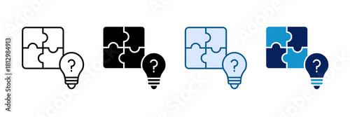 Question-Based Thinking Icon Set Multiple Style Collection