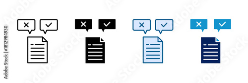 Hypothesis Testing Icon Set Multiple Style Collection