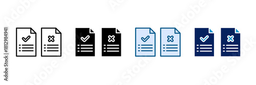 Pros And Cons List Icon Set Multiple Style Collection