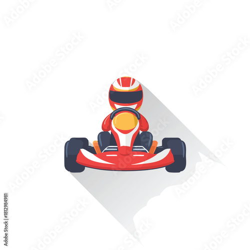 Gokart with driver for race tracks fun. Ideal for sports, racing, entertainment, speed, kartingthemed designs and projects.


