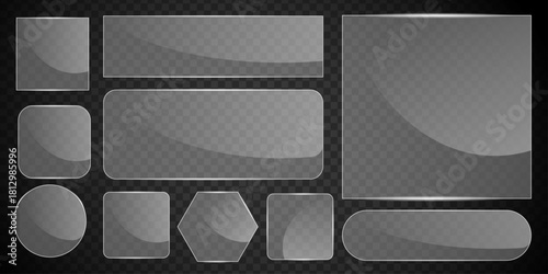 png transparent glassoverlay abstract effect crystal soft glow digital border realistic clean design stylish collection rectangle