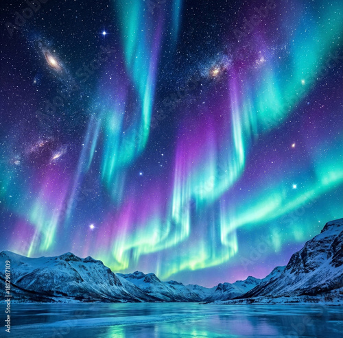 northern lights in the night By Generated AI