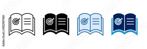 Learning Objectives Icon Set Multiple Style Collection