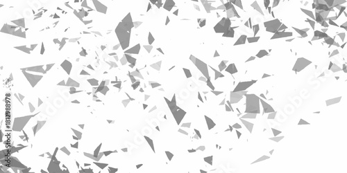 Silver shiny glitter sparkle confetti falling down on transparent background .Light Silver, Gray vector cover in polygonal style.  texture decoration backdrop object design