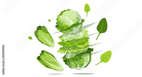 Freshly Cut Vegetables Floating with Dark Background Concept for a Healthy Diet