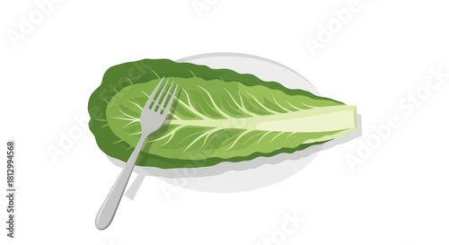 Fresh Lettuce Salad On Plate Ready To Be Consumed For A Delicious Healthy Meal