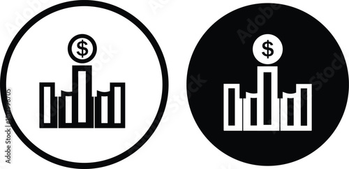 House with dollar sign icon set in editable stroke, Real Estate House Price,Black house icon with a white dollar sign white background.
