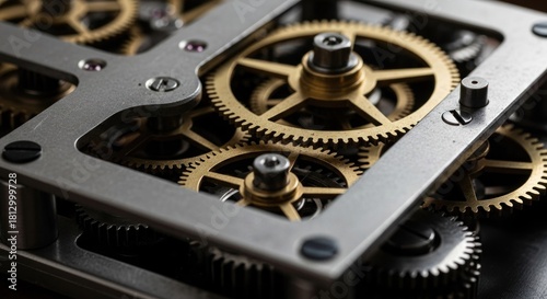 Wallpaper Mural Close-up of intricate clockwork gears (2) Torontodigital.ca