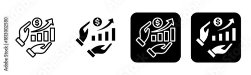 Sales Icon Line and Black Fill Style Collection