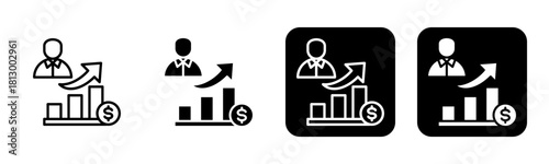 Productivity Icon Line and Black Fill Style Collection