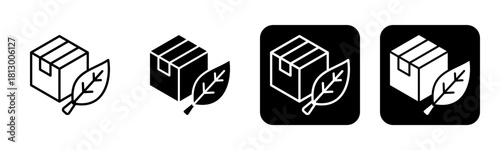 Organic Icon Line and Black Fill Style Collection