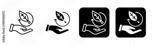 Eco Friendly Icon Line and Black Fill Style Collection