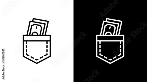 Bribery White Icon Set Design