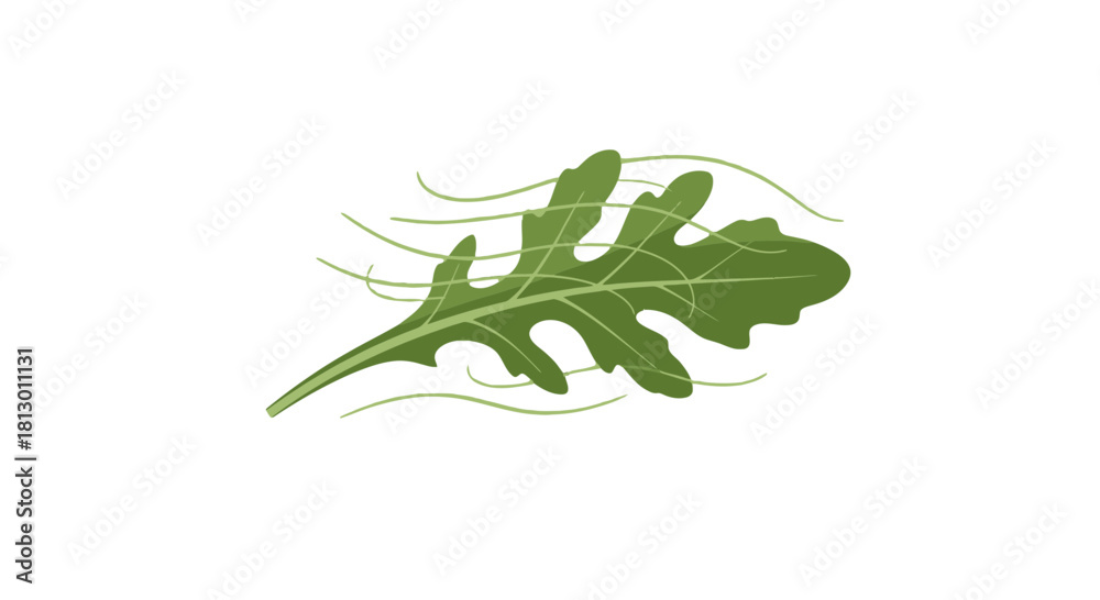 Obraz premium Green Leaf Floating In the Wind on a Black Background, Simple and Aesthetic Design