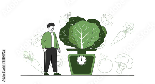 Healthy Lifestyle Choice: Conceptualizing Fresh Vegetables and Balanced Eating Habits