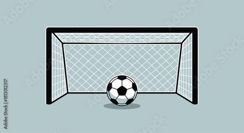 Get Ready for the Big Game with this Fun Soccer Scene! Perfect for Sports Marketing Team Spirit and Youth Activities with a Goal Background, Generative AI.