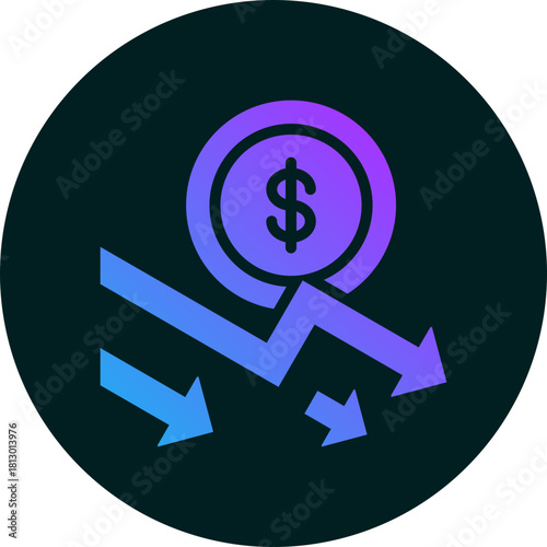 Crisis icon for weather, website, application, printing, document, poster design, etc