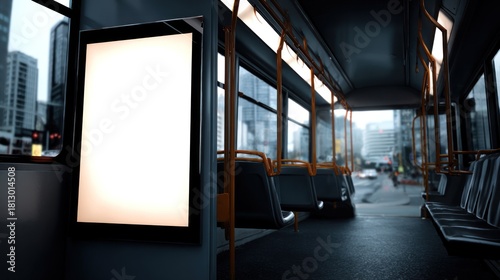 Interior of a modern tram