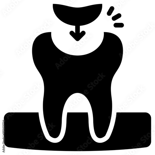 Tooth filling icon for dental, website, application, printing, document, poster design, etc