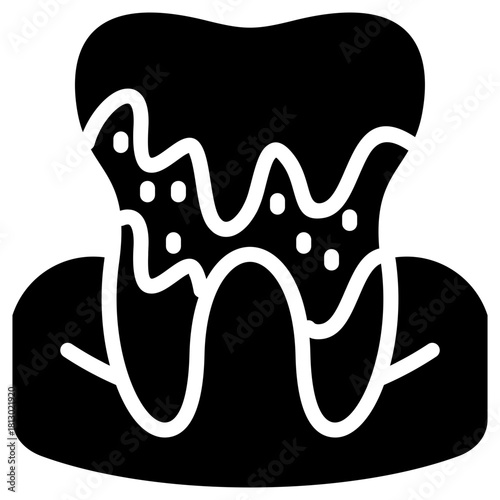 Dental calculus icon for dental, website, application, printing, document, poster design, etc