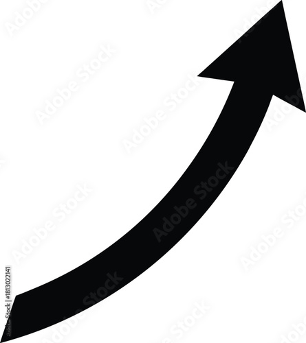 Dynamic arrow transition from falling to rising motion