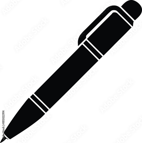 Classic rollerball pen illustration for writing and design