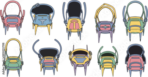 Colorful Baby Strollers in Various Designs and Colors for Kids