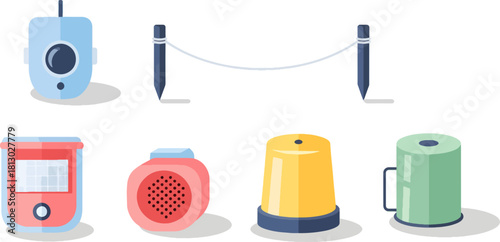 Set of Modern Electric and Battery-Powered Camping and Outdoor Equipment