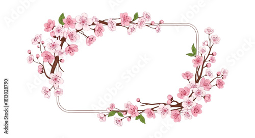 pink flower frame