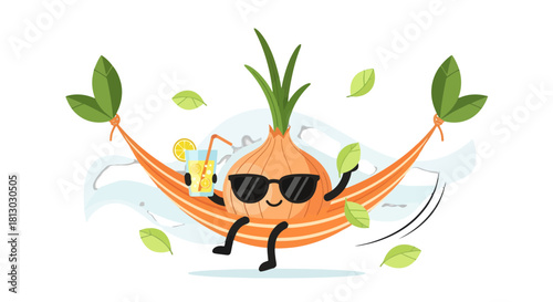 Onion Relaxation: Enjoying Summer Cocktails While Lounging In A Hammock