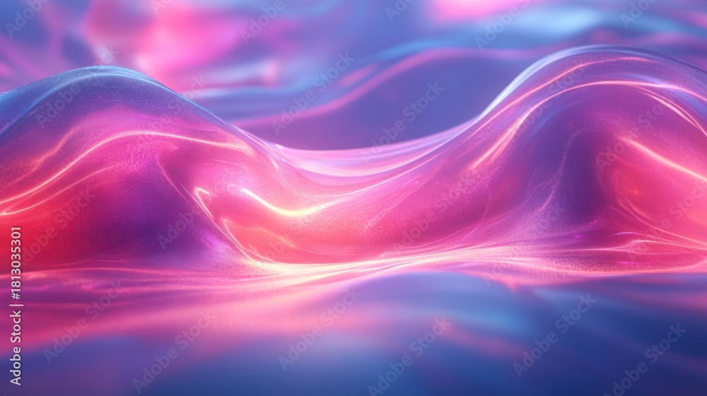 Naklejka premium Abstract Liquid Forms, Vibrant Colors, Digital Art, Design Background
