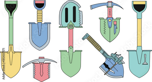 Colorful Gardening Shovels and Hand Tools Set for Gardening and Landscaping