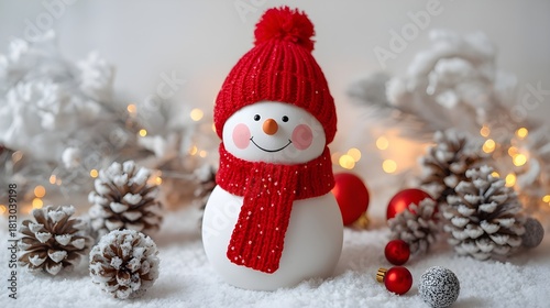snowman on the snow
