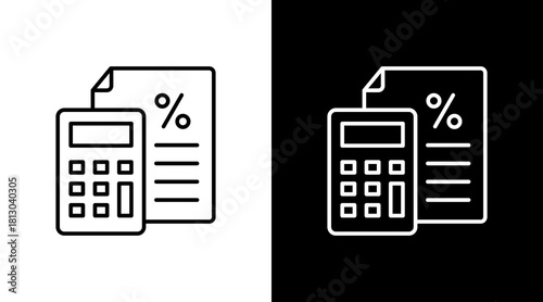 Calculator White Icon Set Design