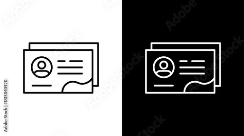 Business Card White Icon Set Design