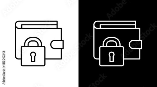 Secure Payments White Icon Set Design