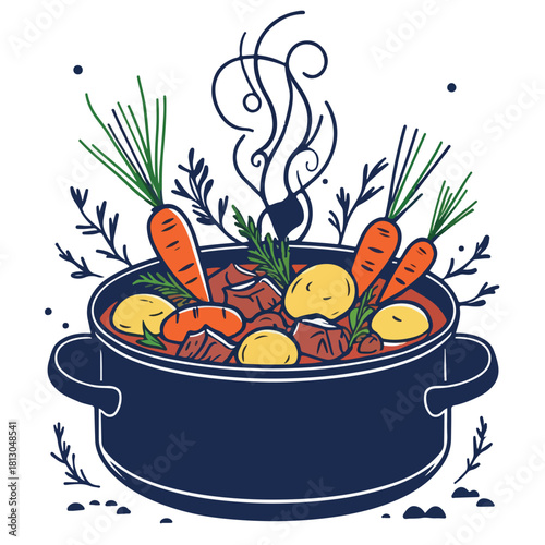 Classic Winter Stew Pot