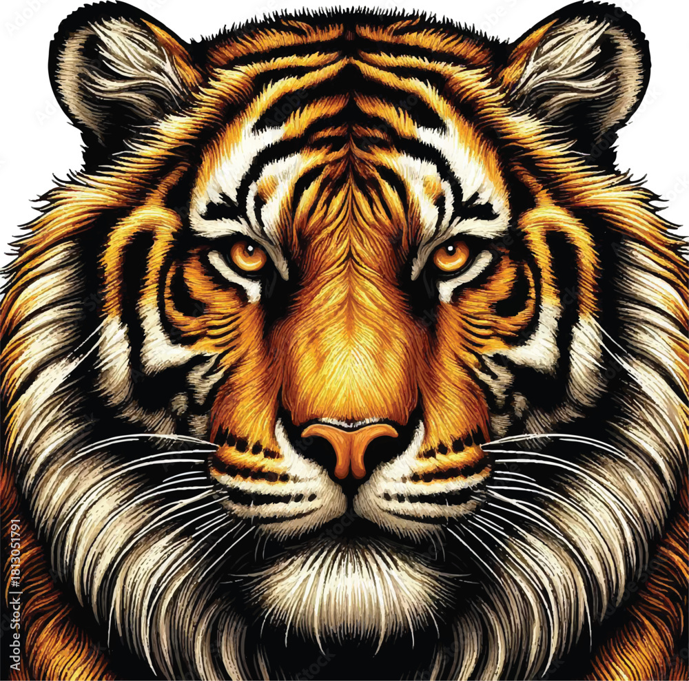 Fototapeta premium art of head tiger