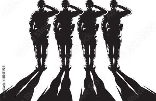 Saluting soldiers honoring service and sacrifice