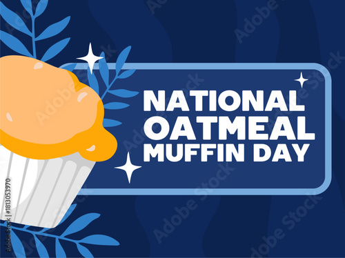 National Oatmeal Muffin Day with delicious oatmeal muffins