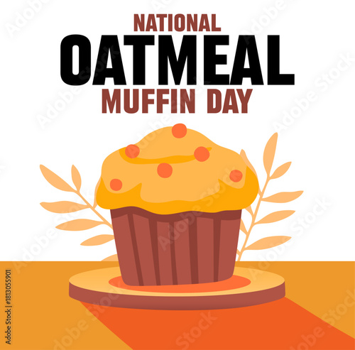National Oatmeal Muffin Day with delicious oatmeal muffins