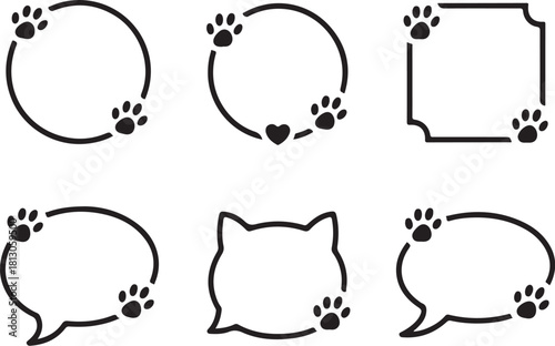 Adorable paw print frames for pet lovers design