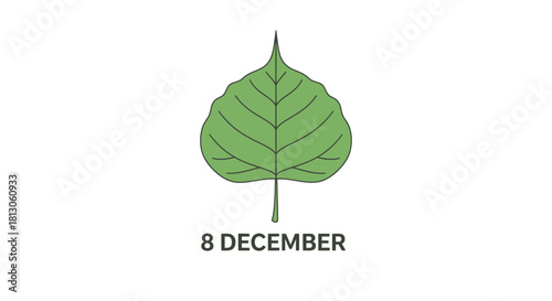 Bodhi Leaf Illustration for December 8th Bodhi Day Celebration.
